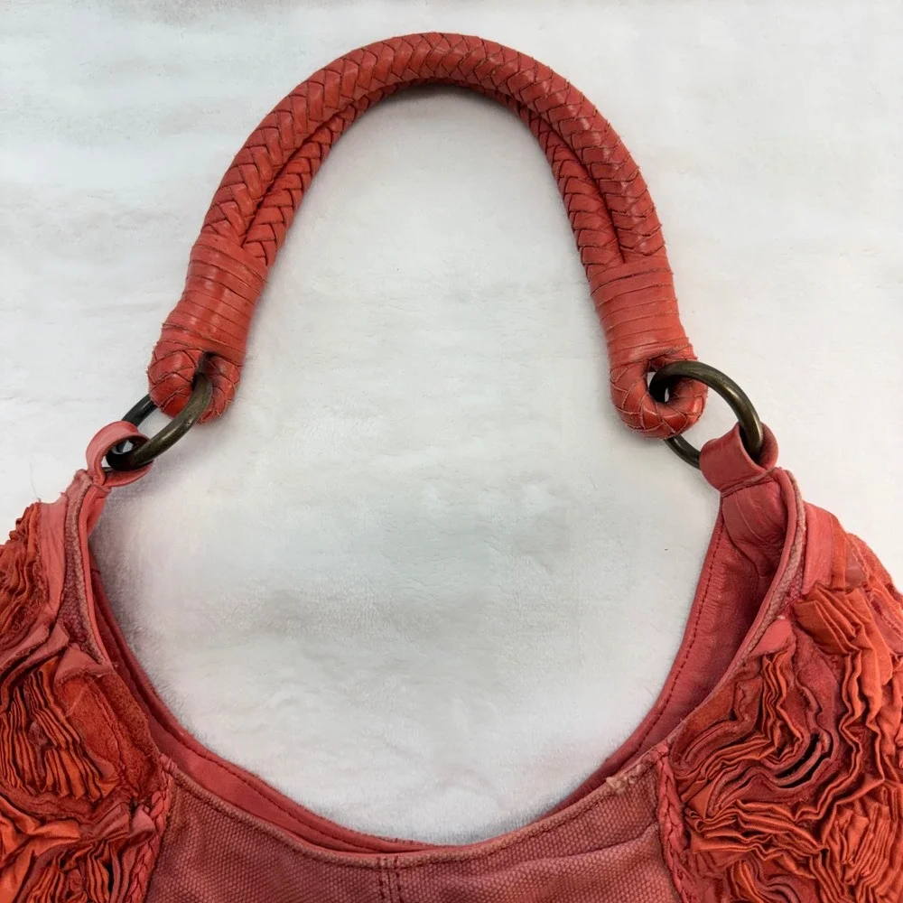 Anthropologie Miss Albright Philadelphia Hobo Handbag Desert Coral Shoulder Bag